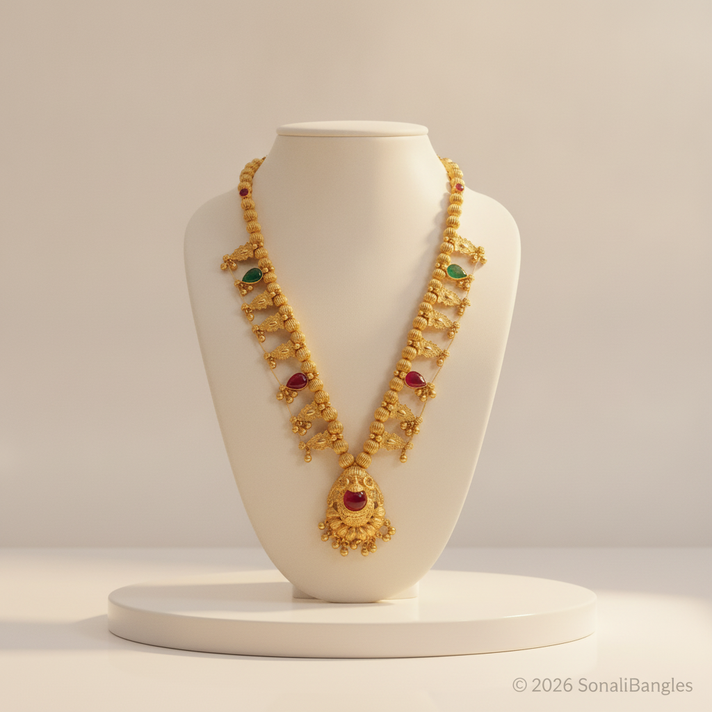 Antique Gold Kemp Kolhapuri Saaj